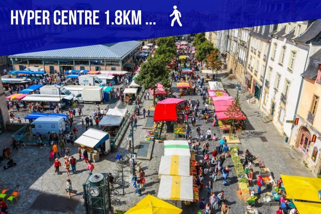 Auteuil • 4 Chambres • Wifi • Metro A 400M Rennes Buitenkant foto
